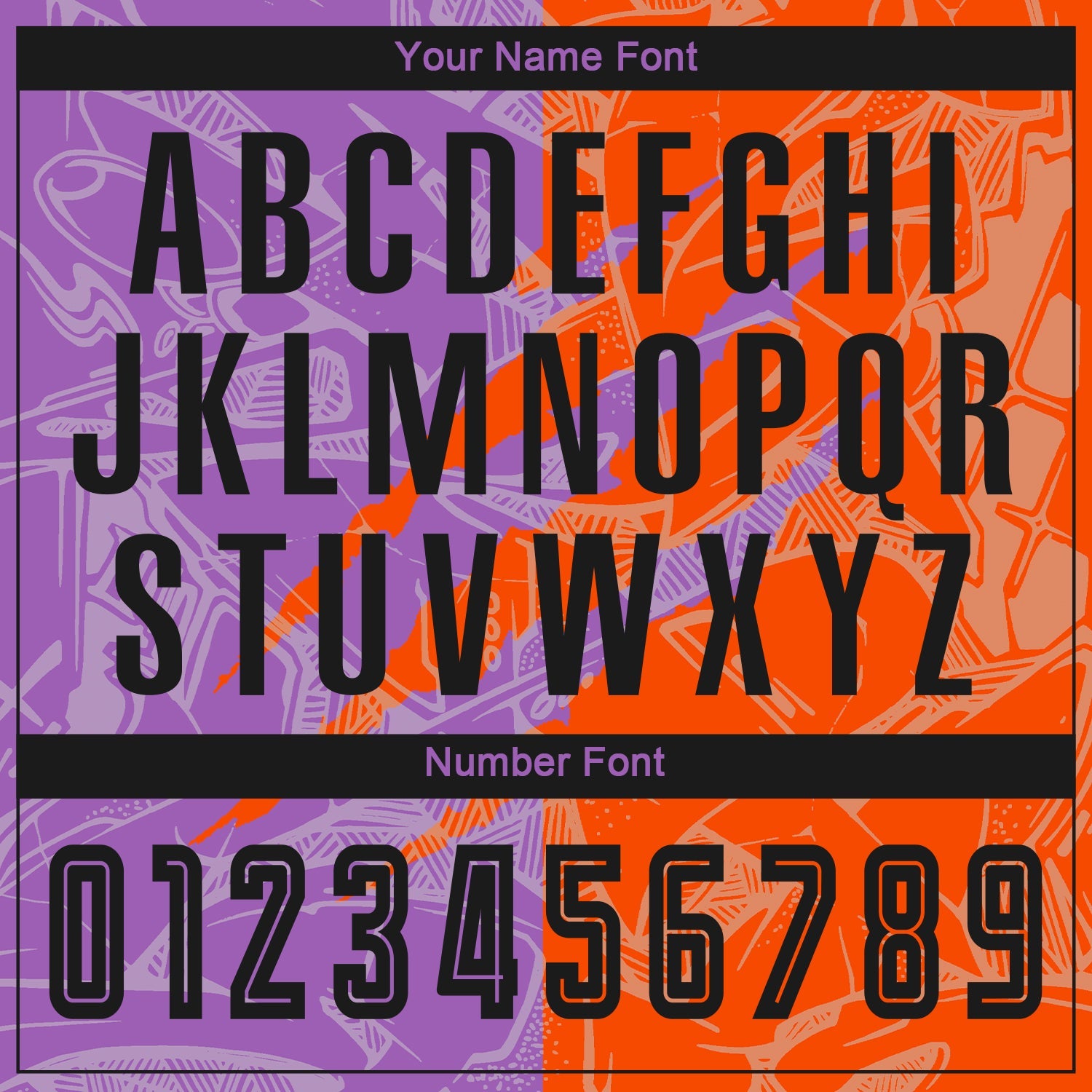 Custom Graffiti Pattern Black Medium Purple-Orange Scratch Sublimation Soccer Uniform Jersey view 6