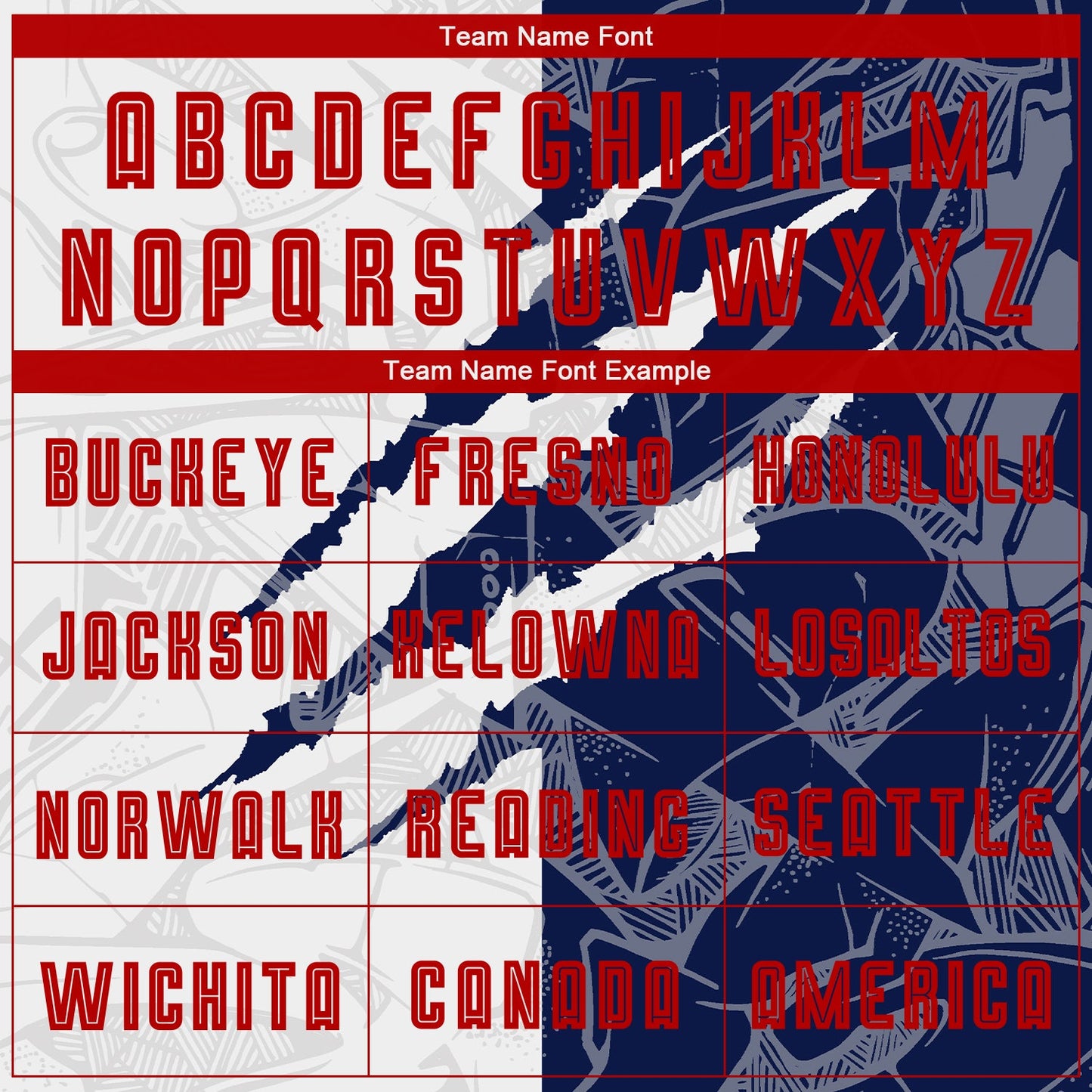 Custom Graffiti Pattern Red-Navy Scratch Sublimation Soccer Uniform Jersey view 5