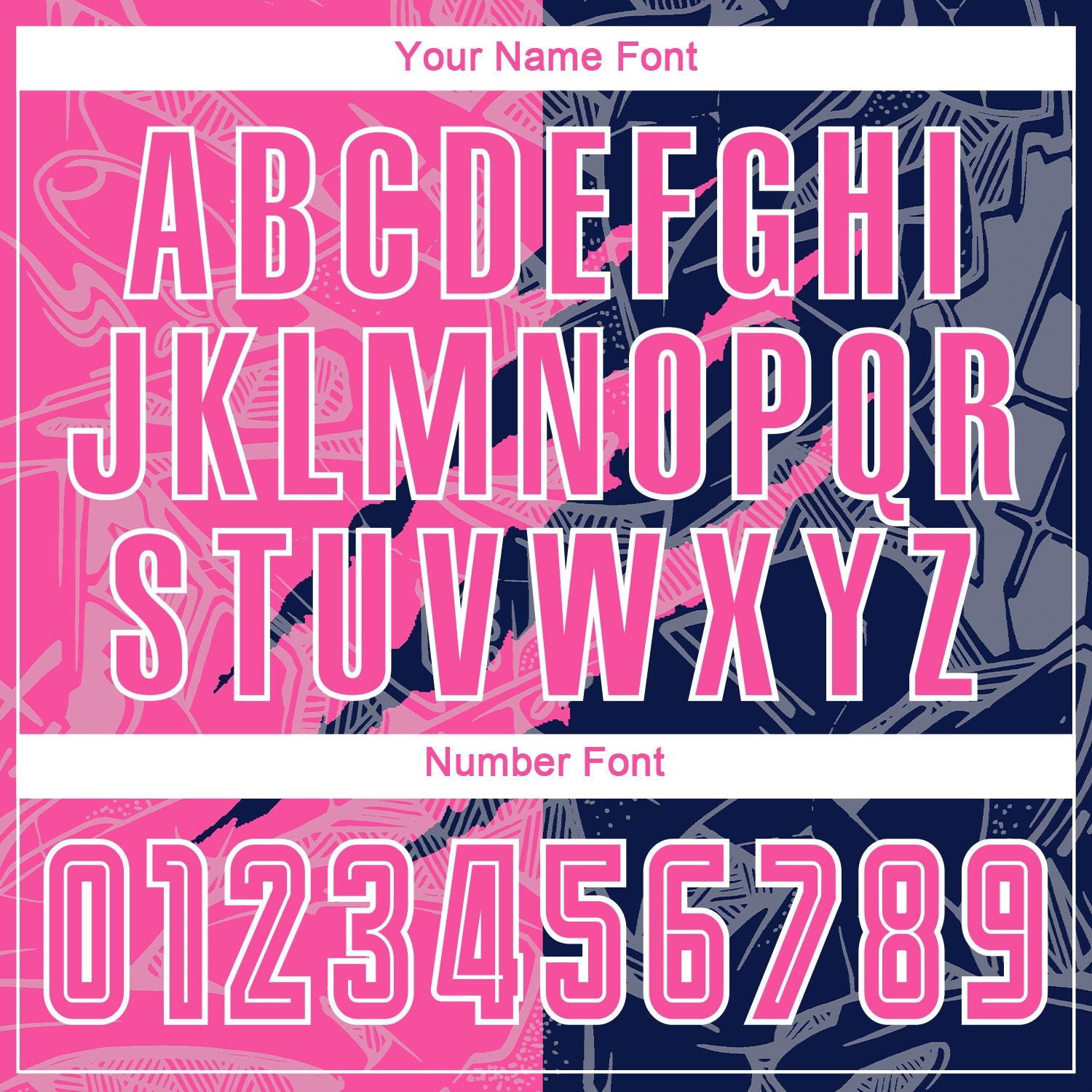 Custom Graffiti Pattern Pink-Navy Scratch Sublimation Soccer Uniform Jersey view 6