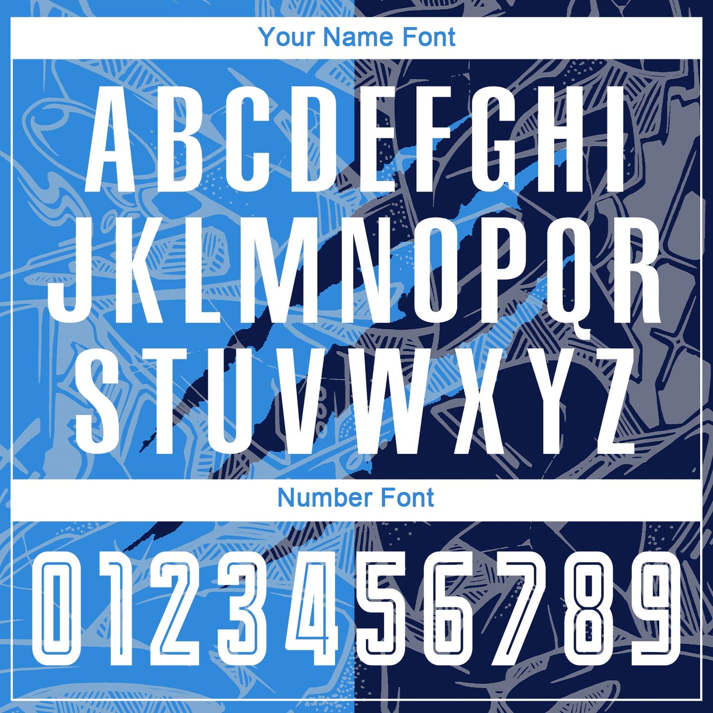 Custom Graffiti Pattern Powder Blue-Navy Scratch Sublimation Soccer Uniform Jersey view 6