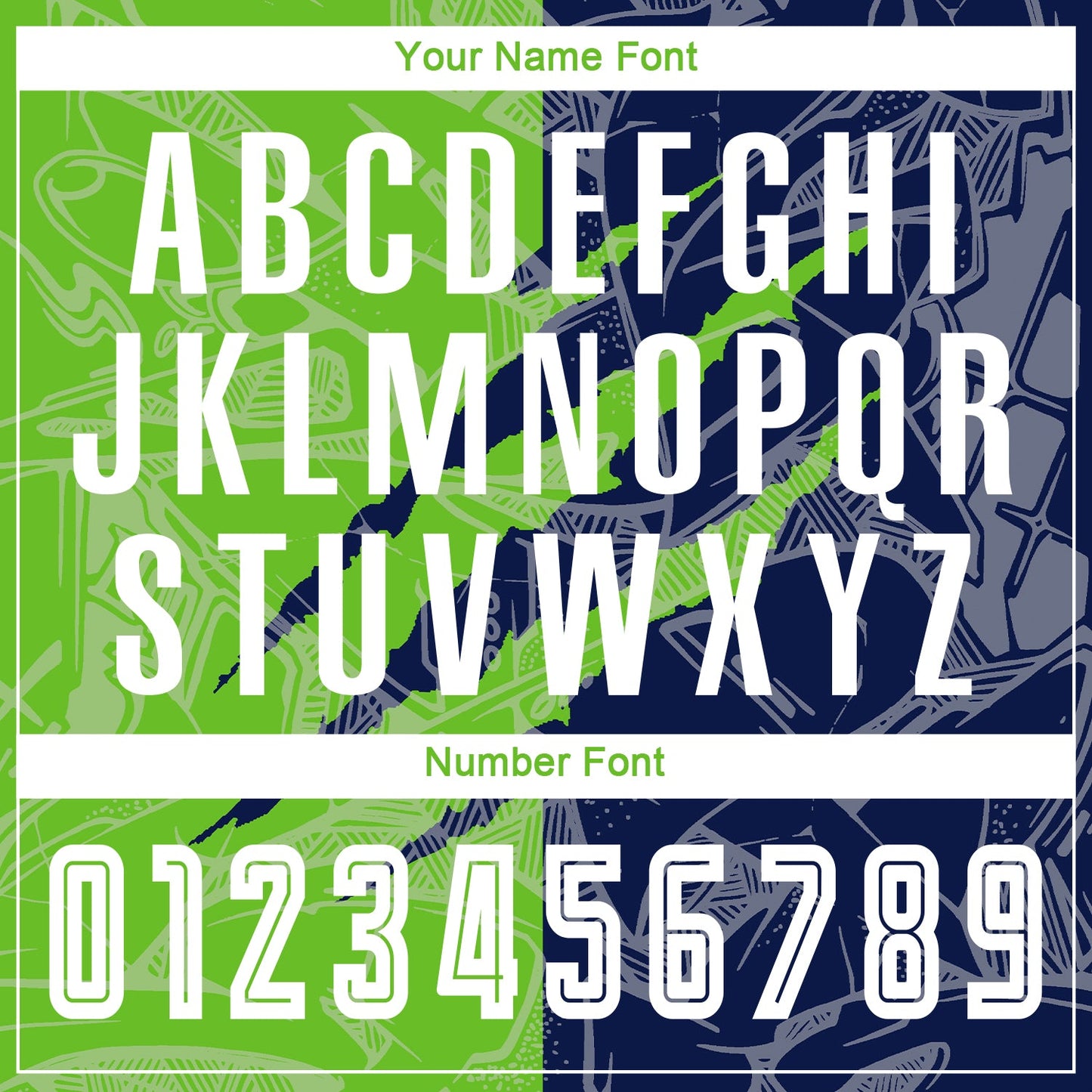 Custom Graffiti Pattern Aurora Green-Navy Scratch Sublimation Soccer Uniform Jersey view 6