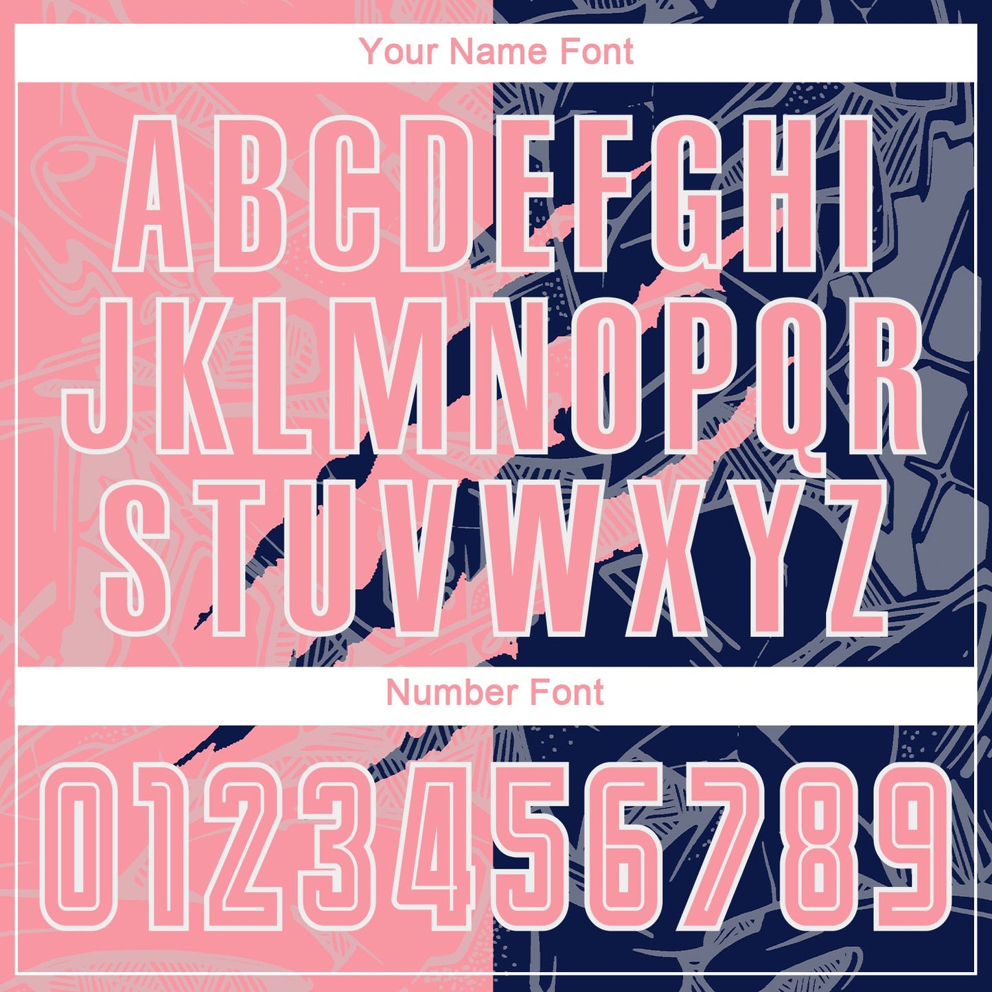 Custom Graffiti Pattern Medium Pink-Navy Scratch Sublimation Soccer Uniform Jersey view 6