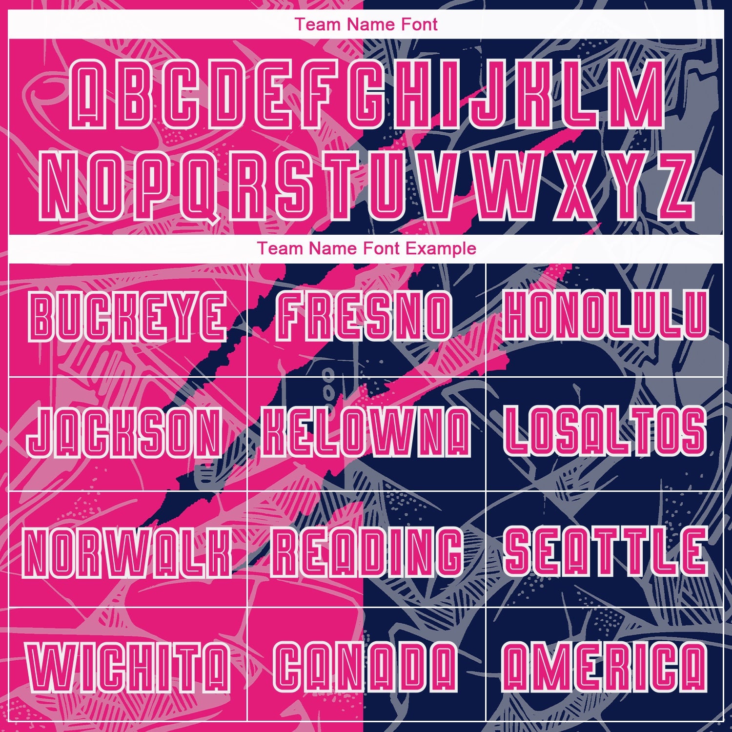 Custom Graffiti Pattern Hot Pink-Navy Scratch Sublimation Soccer Uniform Jersey view 5