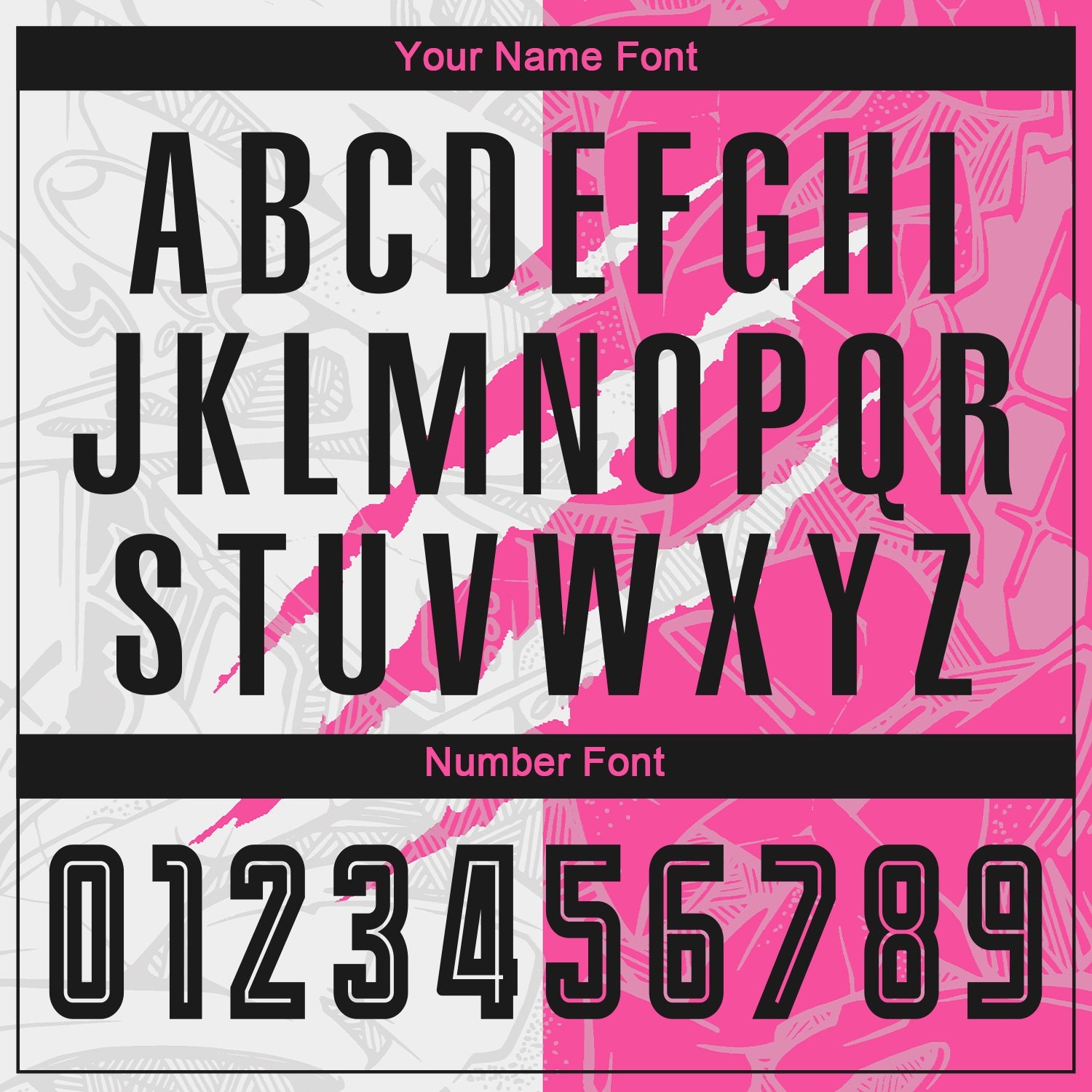 Custom Graffiti Pattern Black-Pink Scratch Sublimation Soccer Uniform Jersey view 6