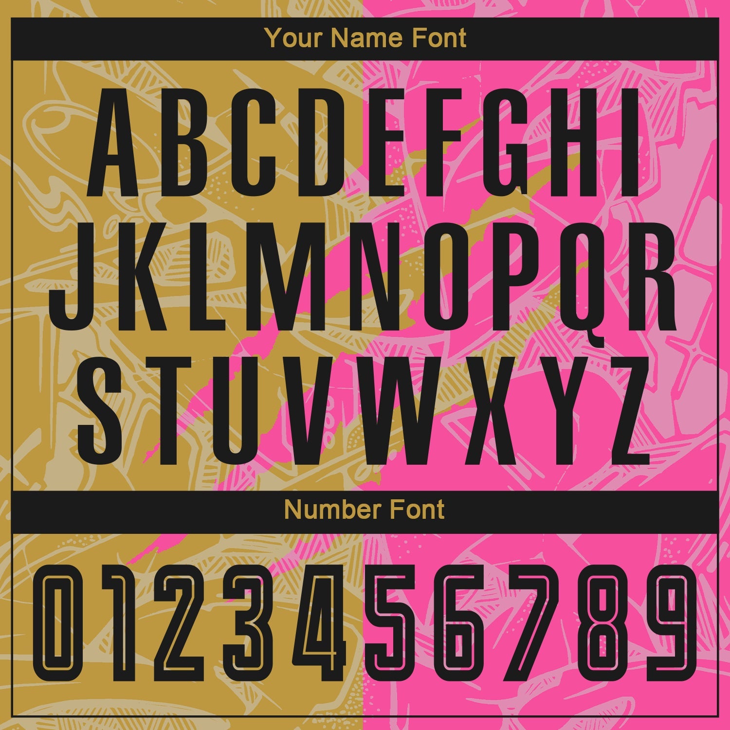 Custom Graffiti Pattern Black Old Gold-Pink Scratch Sublimation Soccer Uniform Jersey view 6