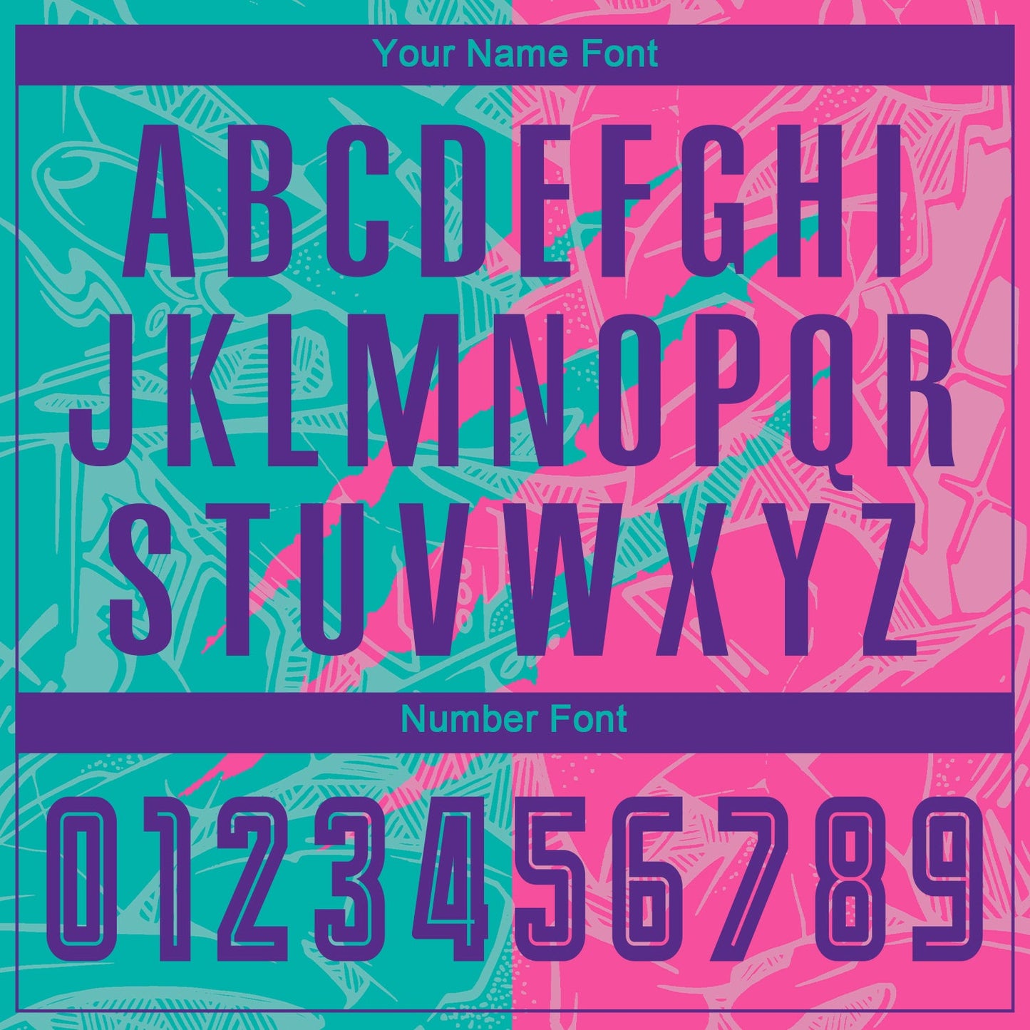 Custom Graffiti Pattern Purple Teal-Pink Scratch Sublimation Soccer Uniform Jersey view 6