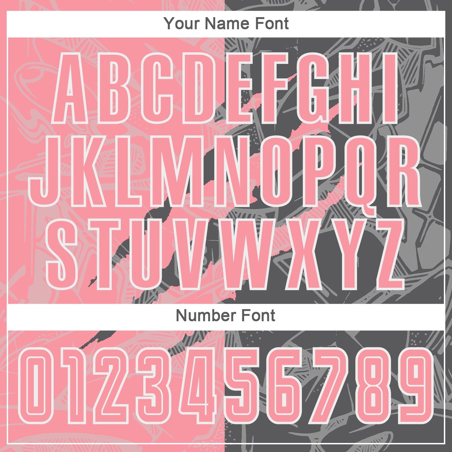 Custom Graffiti Pattern Medium Pink-Steel Gray Scratch Sublimation Soccer Uniform Jersey view 6
