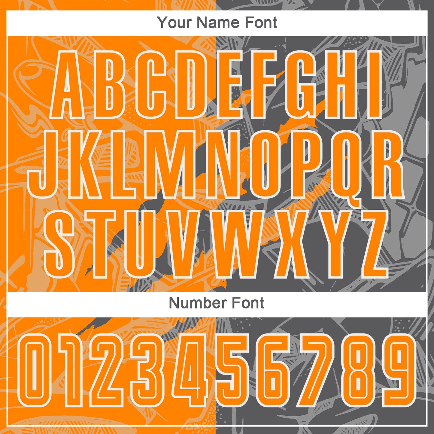 Custom Graffiti Pattern Bay Orange-Steel Gray Scratch Sublimation Soccer Uniform Jersey view 6