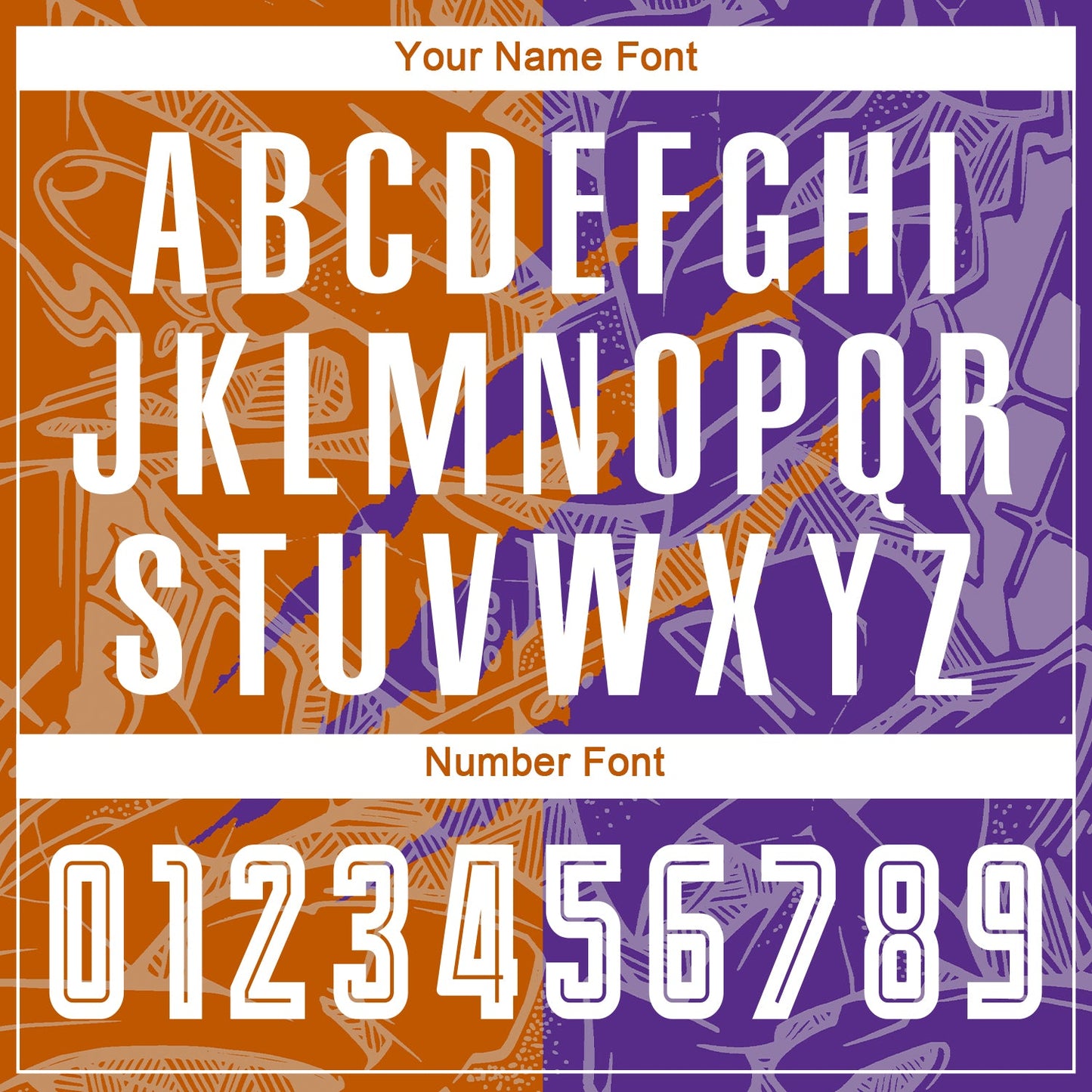 Custom Graffiti Pattern Texas Orange-Purple Scratch Sublimation Soccer Uniform Jersey view 6