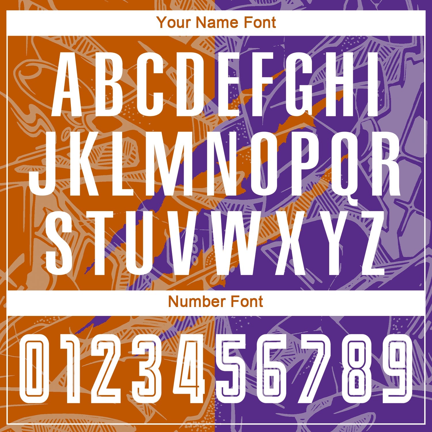Custom Graffiti Pattern Texas Orange-Purple Scratch Sublimation Soccer Uniform Jersey view 6