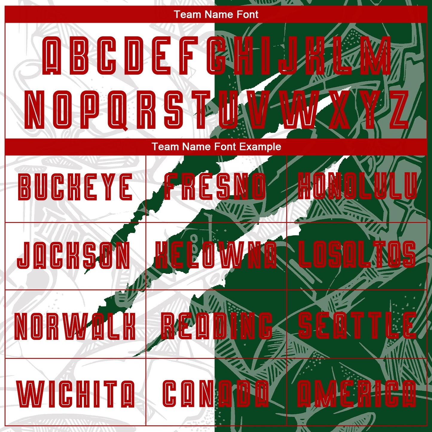 Custom Graffiti Pattern Red-Green Scratch Sublimation Soccer Uniform Jersey view 5