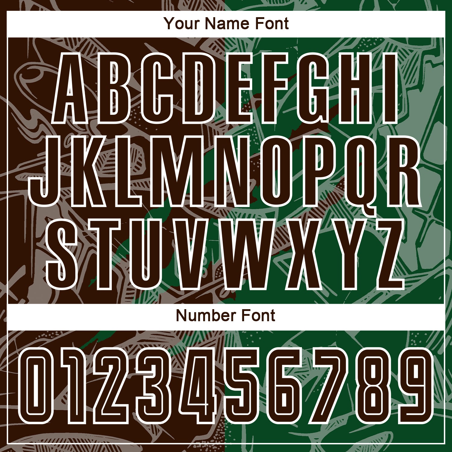 Custom Graffiti Pattern Brown-Green Scratch Sublimation Soccer Uniform Jersey view 6