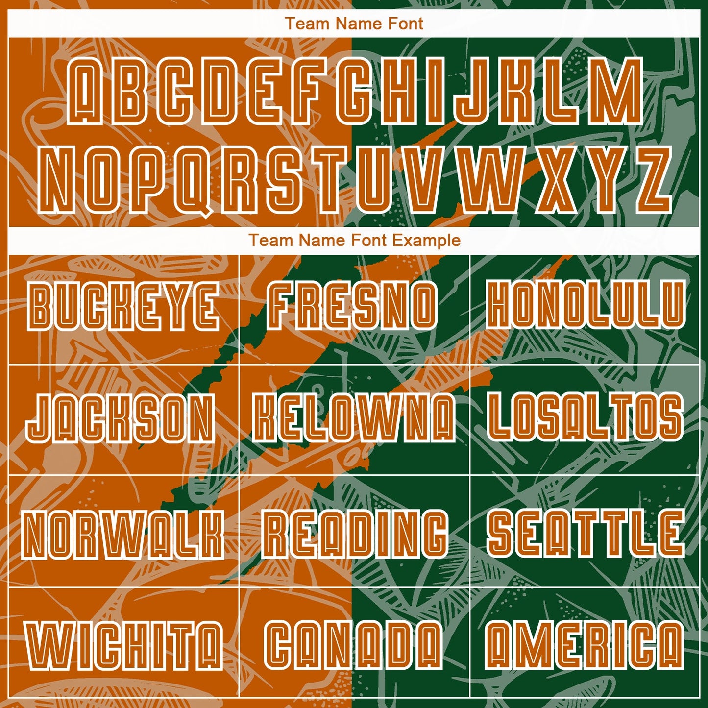 Custom Graffiti Pattern Texas Orange-Green Scratch Sublimation Soccer Uniform Jersey view 5