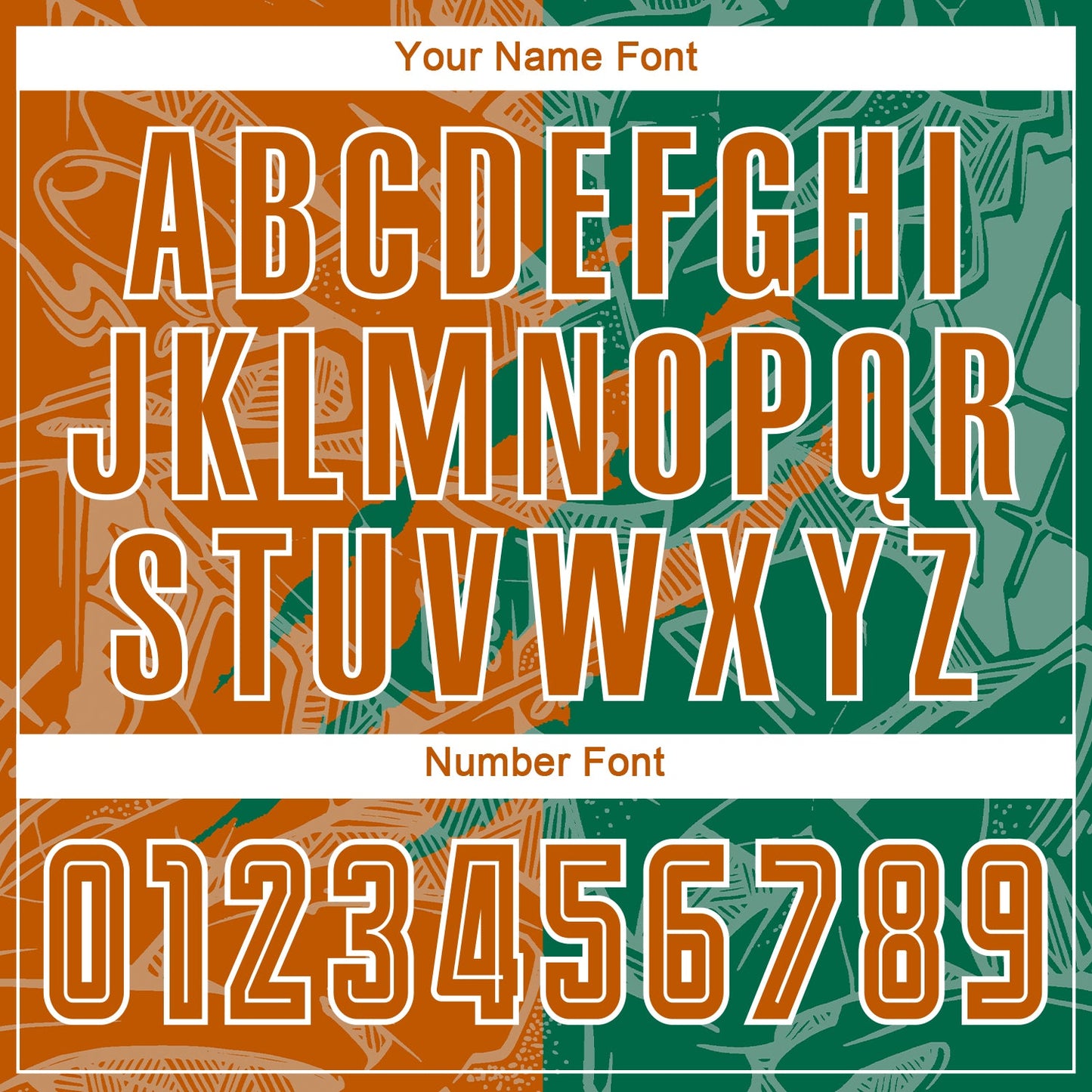 Custom Graffiti Pattern Texas Orange-Kelly Green Scratch Sublimation Soccer Uniform Jersey view 6