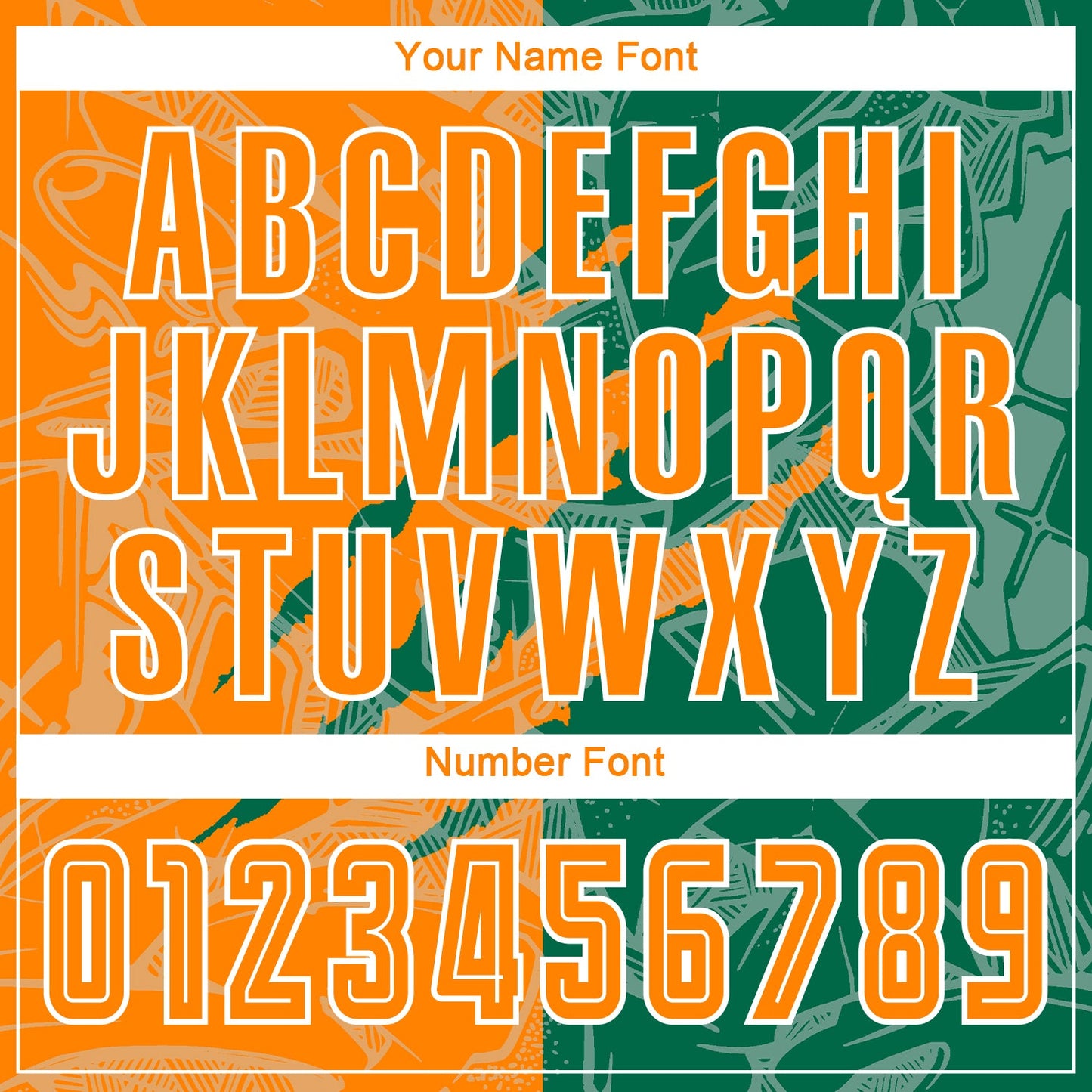 Custom Graffiti Pattern Bay Orange-Kelly Green Scratch Sublimation Soccer Uniform Jersey view 6