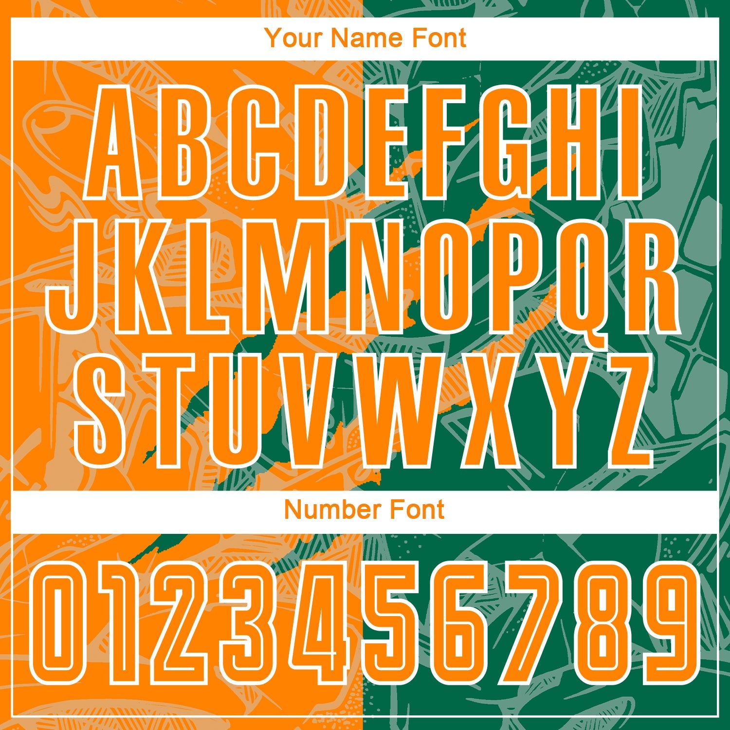 Custom Graffiti Pattern Bay Orange-Kelly Green Scratch Sublimation Soccer Uniform Jersey view 6