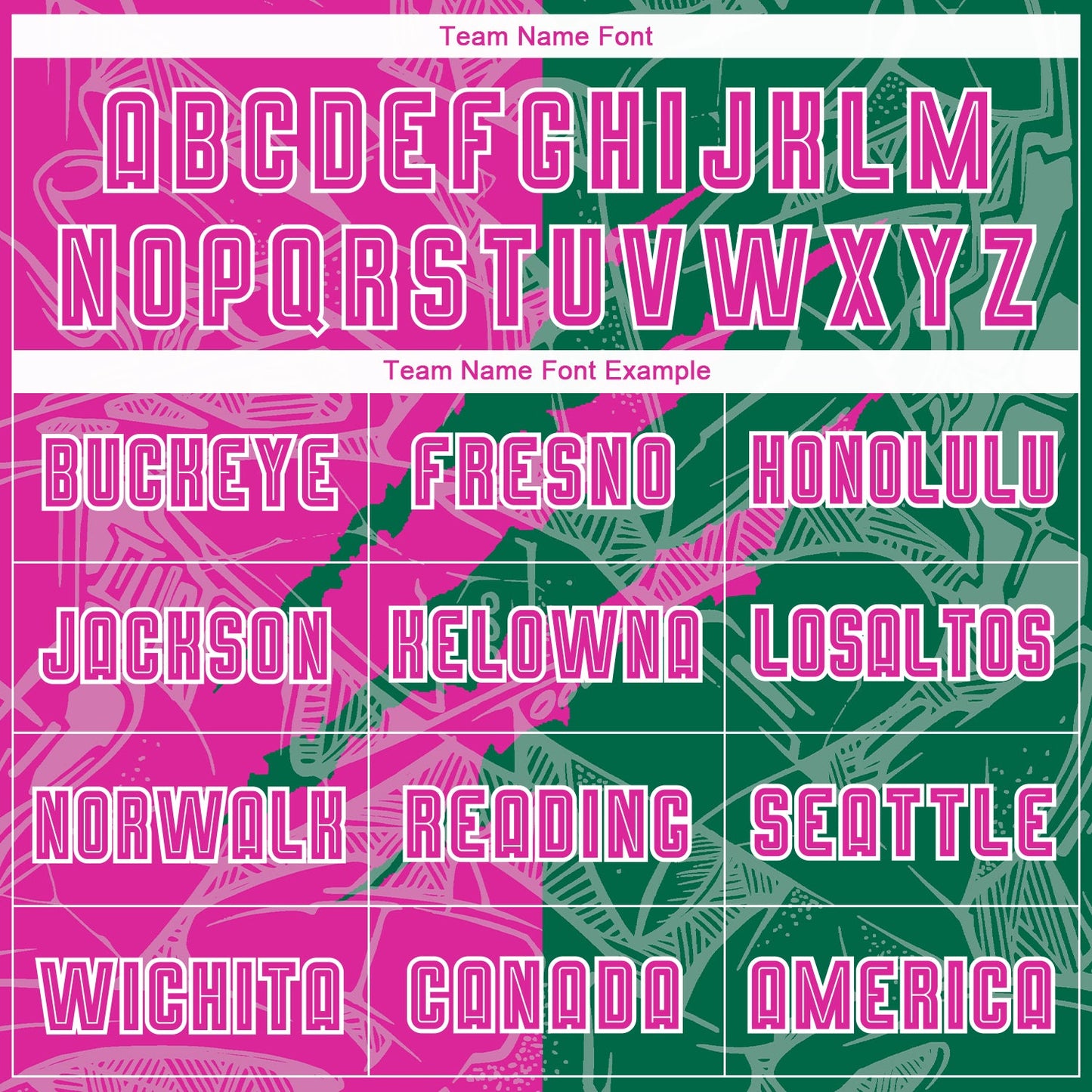 Custom Graffiti Pattern Deep Pink-Kelly Green Scratch Sublimation Soccer Uniform Jersey view 5