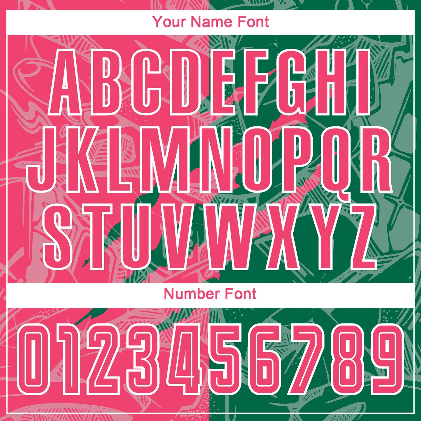 Custom Graffiti Pattern Neon Pink-Kelly Green Scratch Sublimation Soccer Uniform Jersey view 6