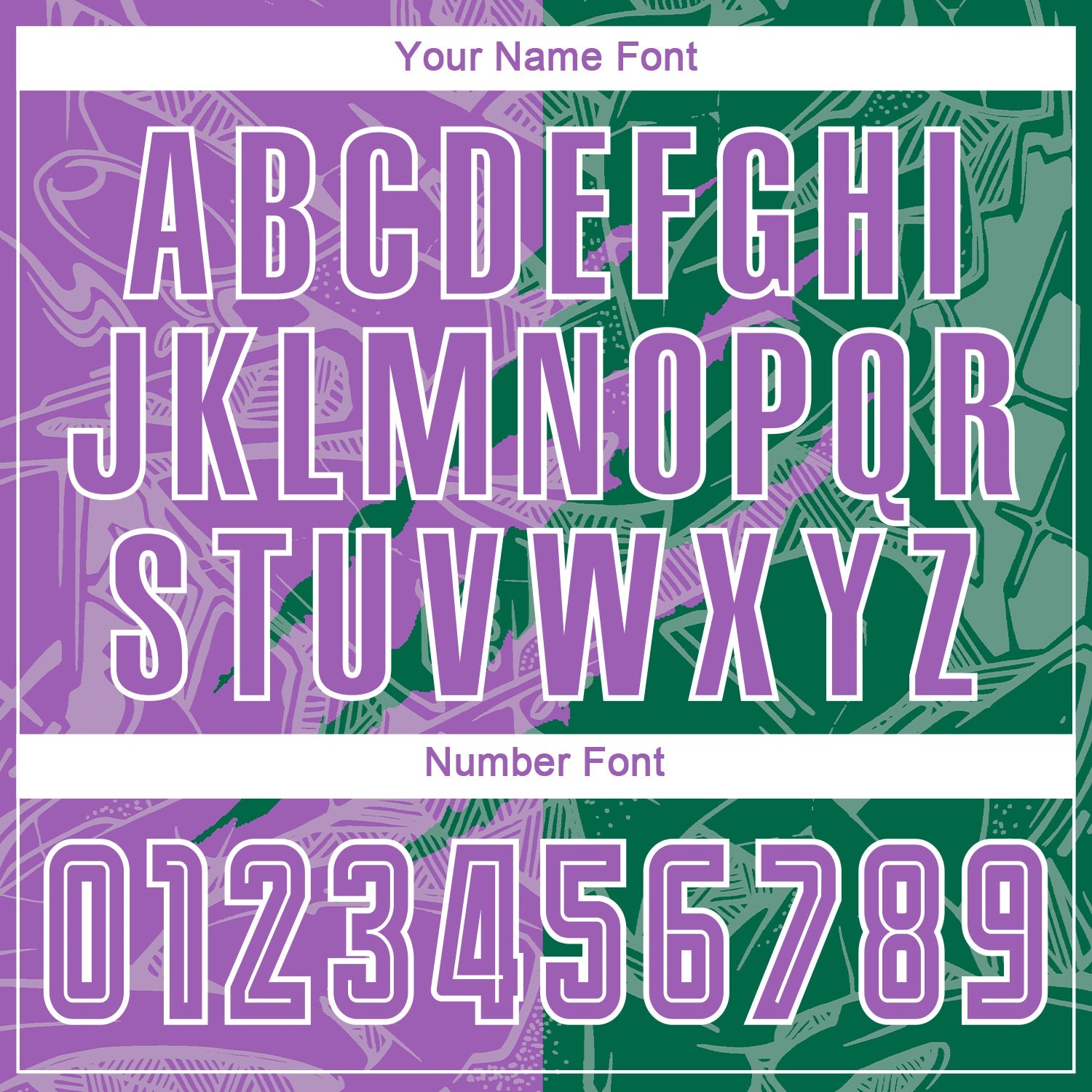 Custom Graffiti Pattern Medium Purple-Kelly Green Scratch Sublimation Soccer Uniform Jersey view 6