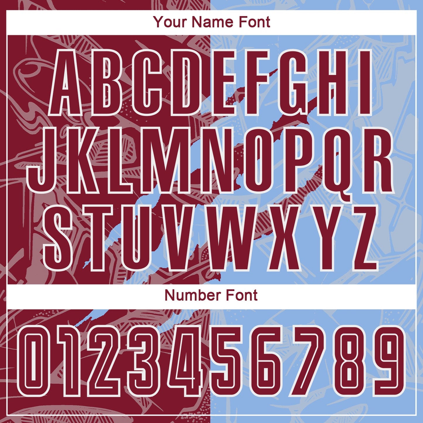 Custom Graffiti Pattern Crimson-Light Blue Scratch Sublimation Soccer Uniform Jersey view 6