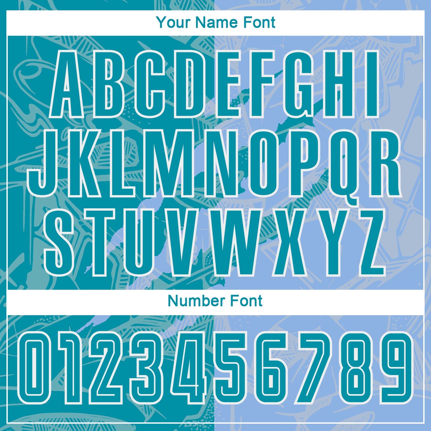 Custom Graffiti Pattern Teal-Light Blue Scratch Sublimation Soccer Uniform Jersey view 6