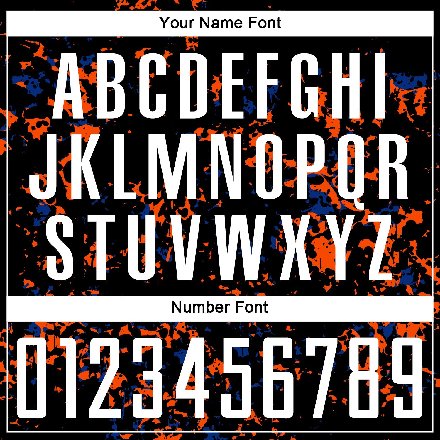 Custom Black Orange-Royal Abstract Fragment Art Sublimation Soccer Uniform Jersey view 6