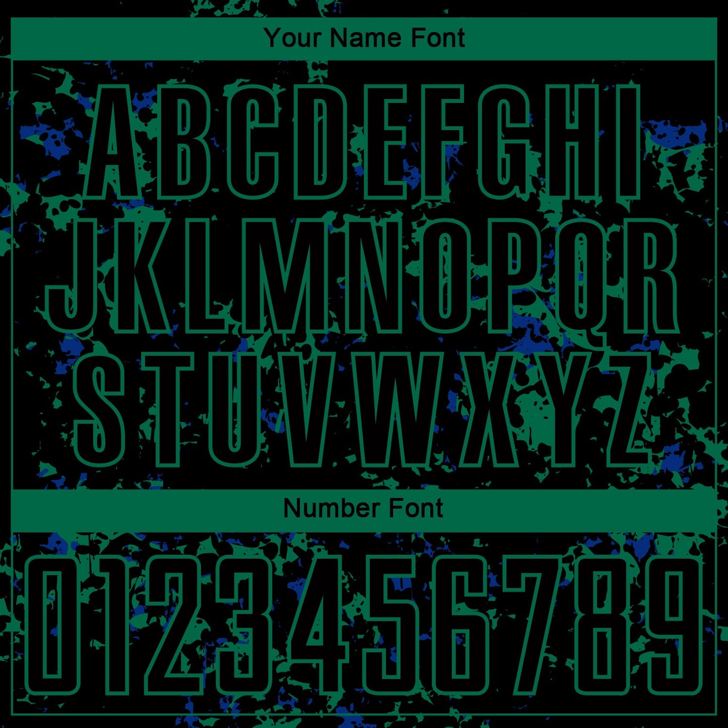 Custom Black Kelly Green-Royal Abstract Fragment Art Sublimation Soccer Uniform Jersey view 6