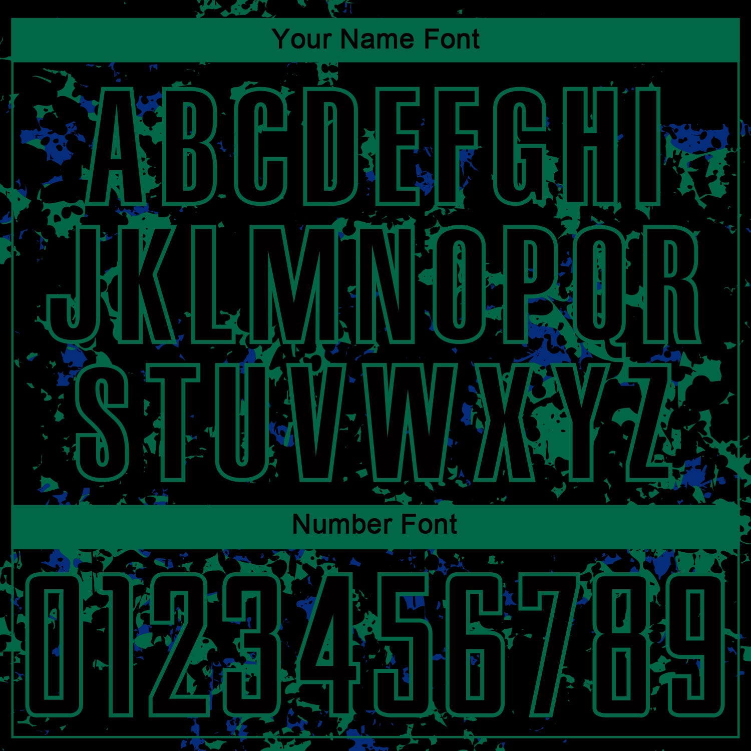Custom Black Kelly Green-Royal Abstract Fragment Art Sublimation Soccer Uniform Jersey view 6