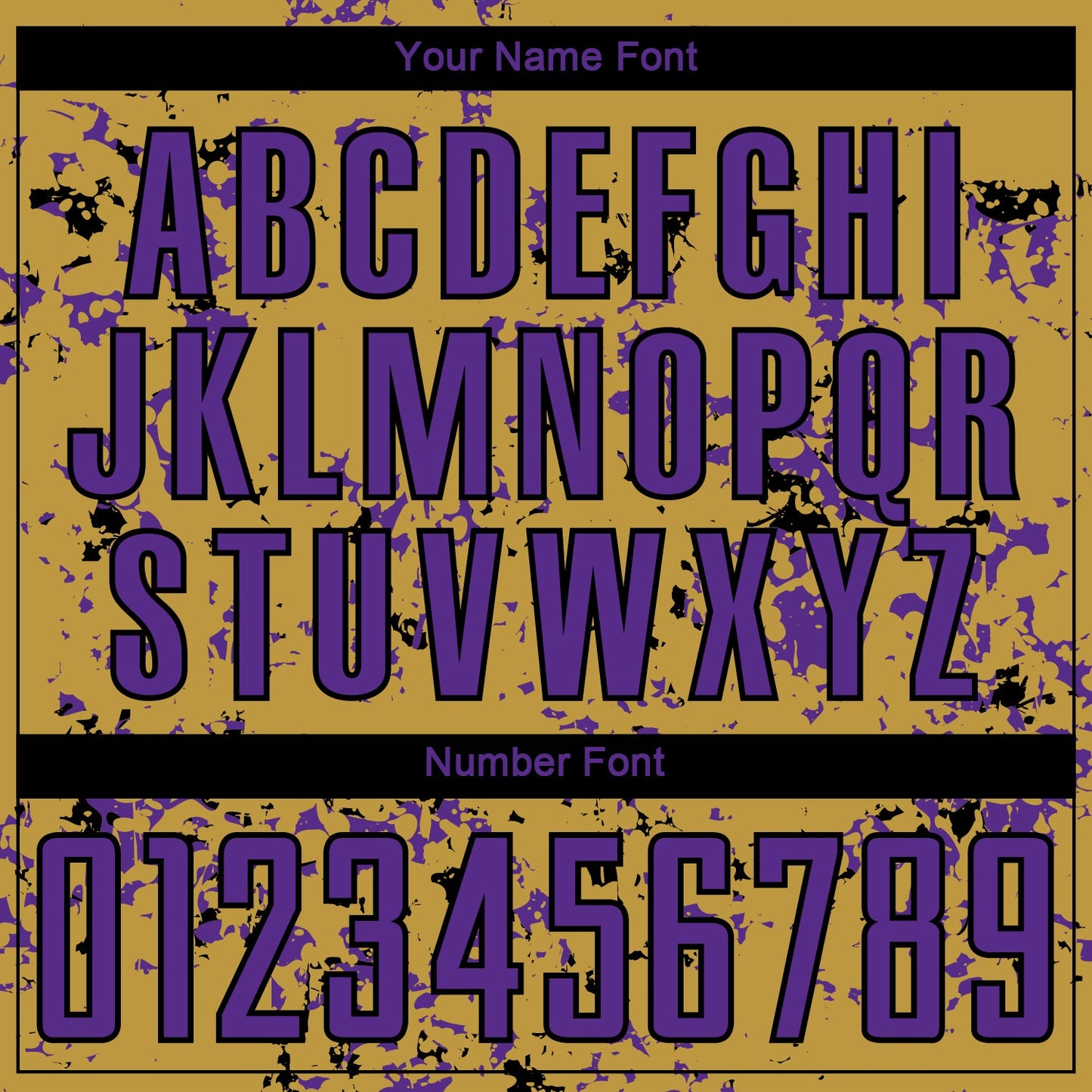 Custom Old Gold Purple-Black Abstract Fragment Art Sublimation Soccer Uniform Jersey view 6