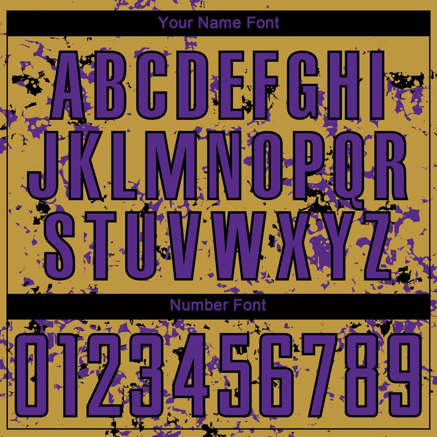 Custom Old Gold Purple-Black Abstract Fragment Art Sublimation Soccer Uniform Jersey view 6