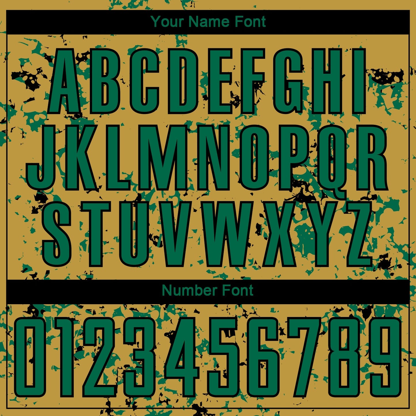 Custom Old Gold Kelly Green-Black Abstract Fragment Art Sublimation Soccer Uniform Jersey view 6