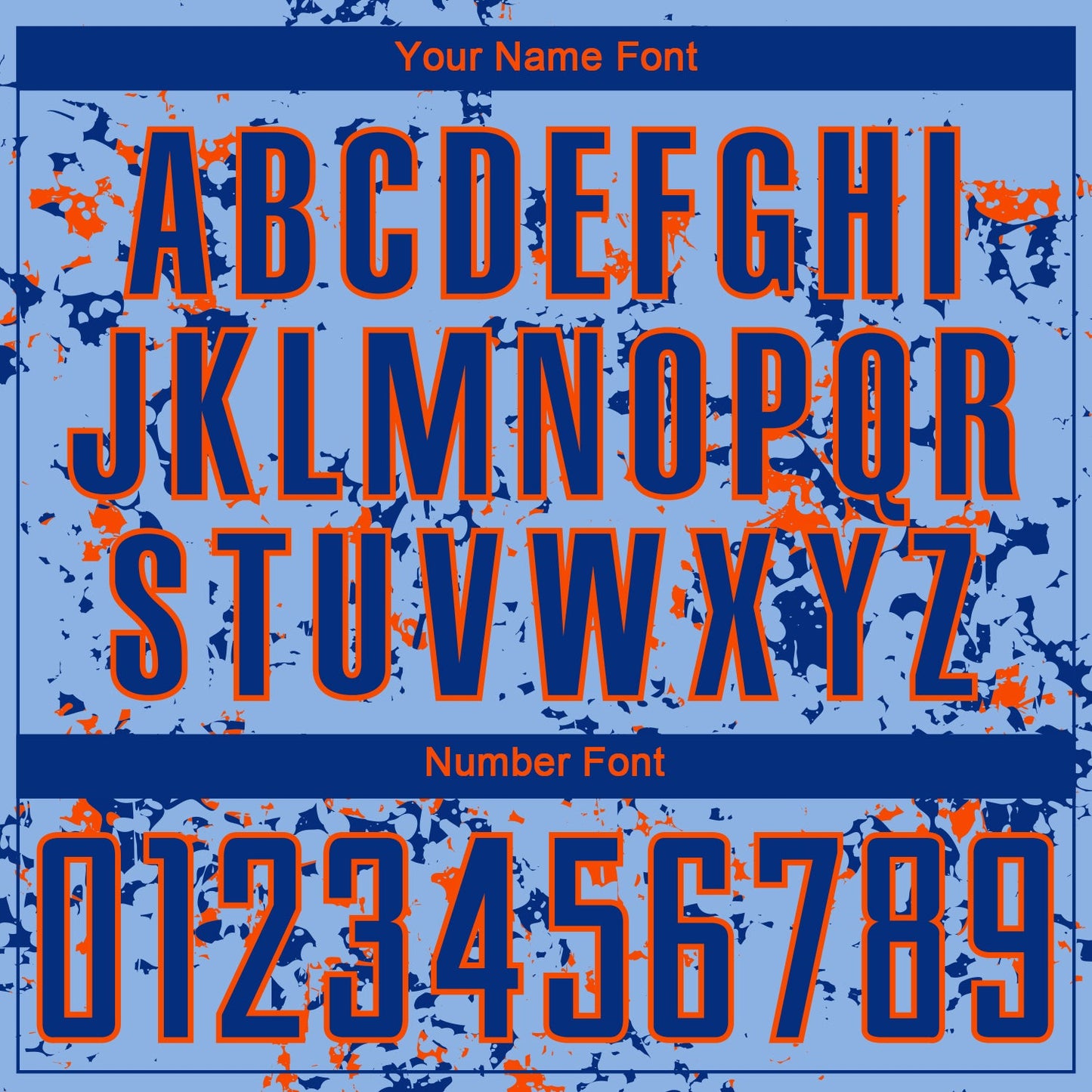 Custom Light Blue Royal-Orange Abstract Fragment Art Sublimation Soccer Uniform Jersey view 6