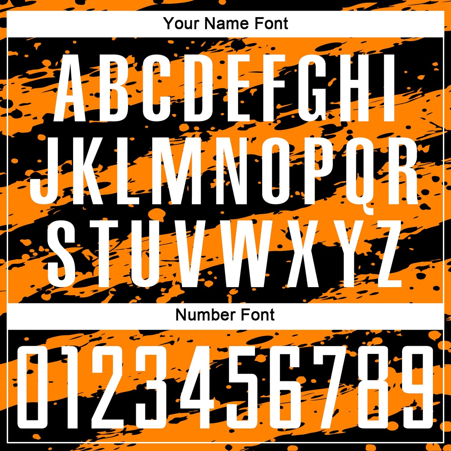 Custom Black White-Bay Orange Splash Sublimation Soccer Uniform Jersey view 6