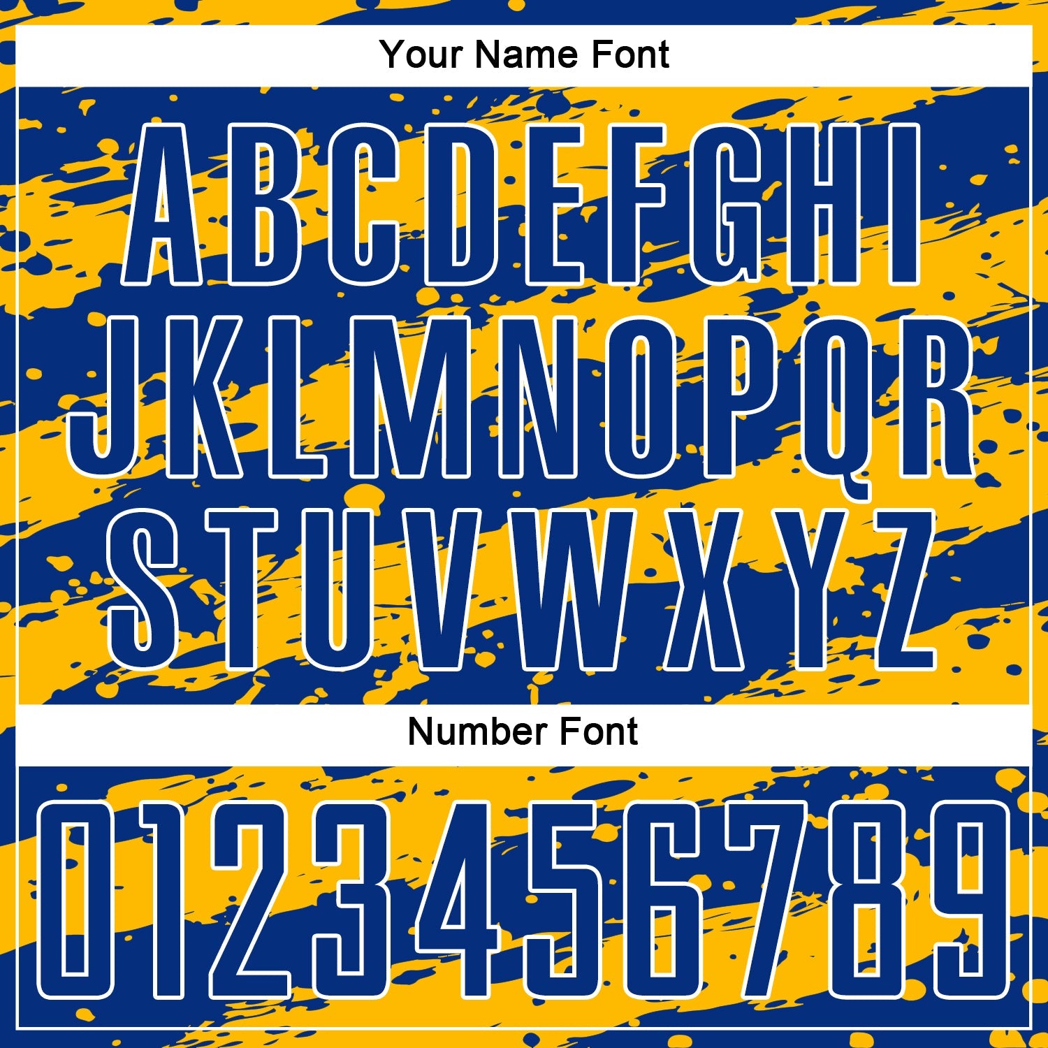 Custom Royal Gold-White Splash Sublimation Soccer Uniform Jersey view 6