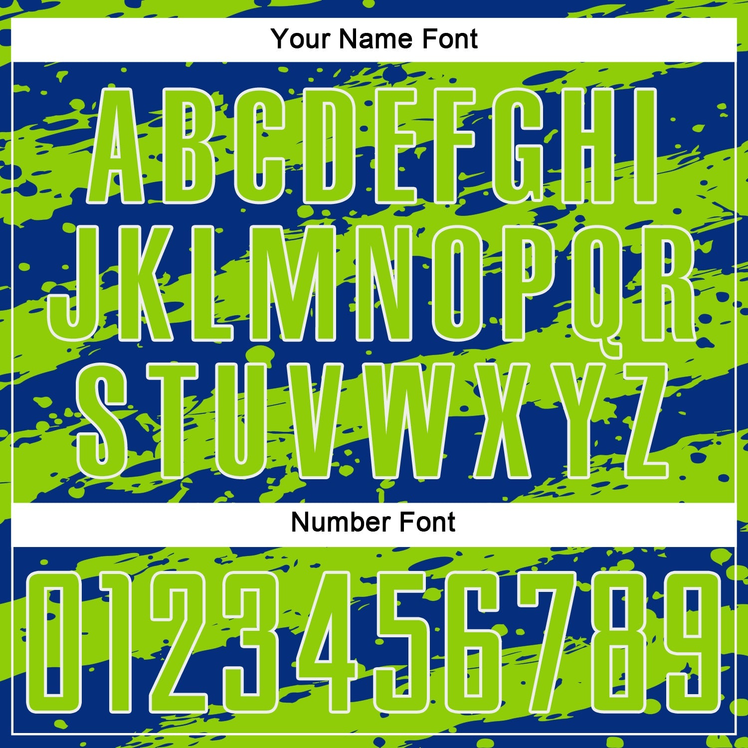 Custom Royal Neon Green-White Splash Sublimation Soccer Uniform Jersey view 6