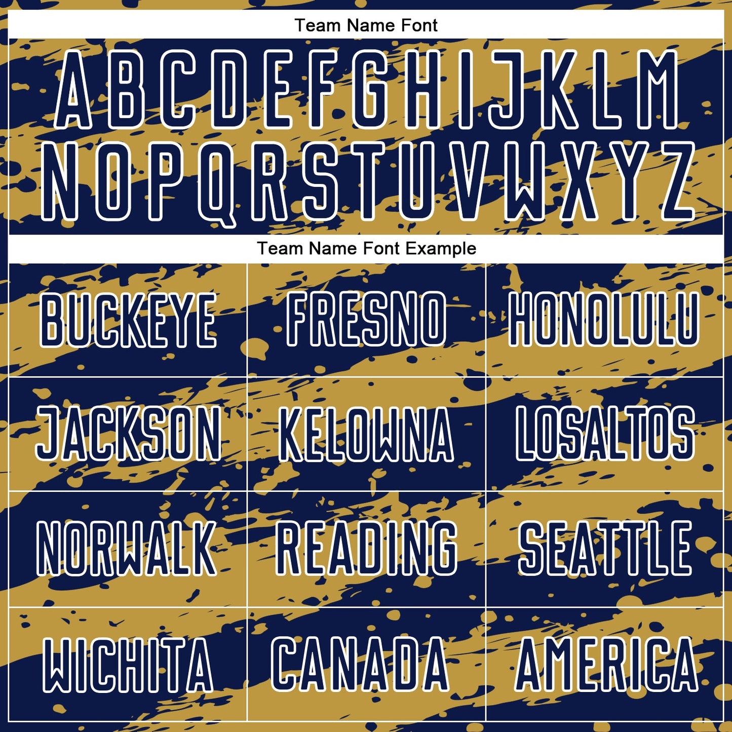 Custom Navy Old Gold-White Splash Sublimation Soccer Uniform Jersey view 5