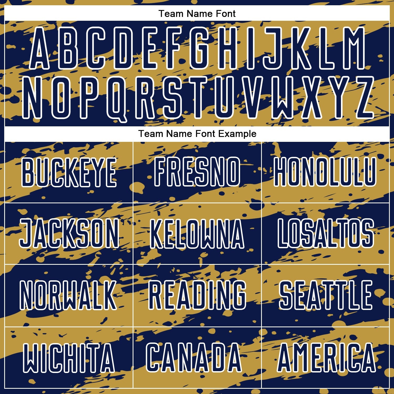 Custom Navy Old Gold-White Splash Sublimation Soccer Uniform Jersey view 5