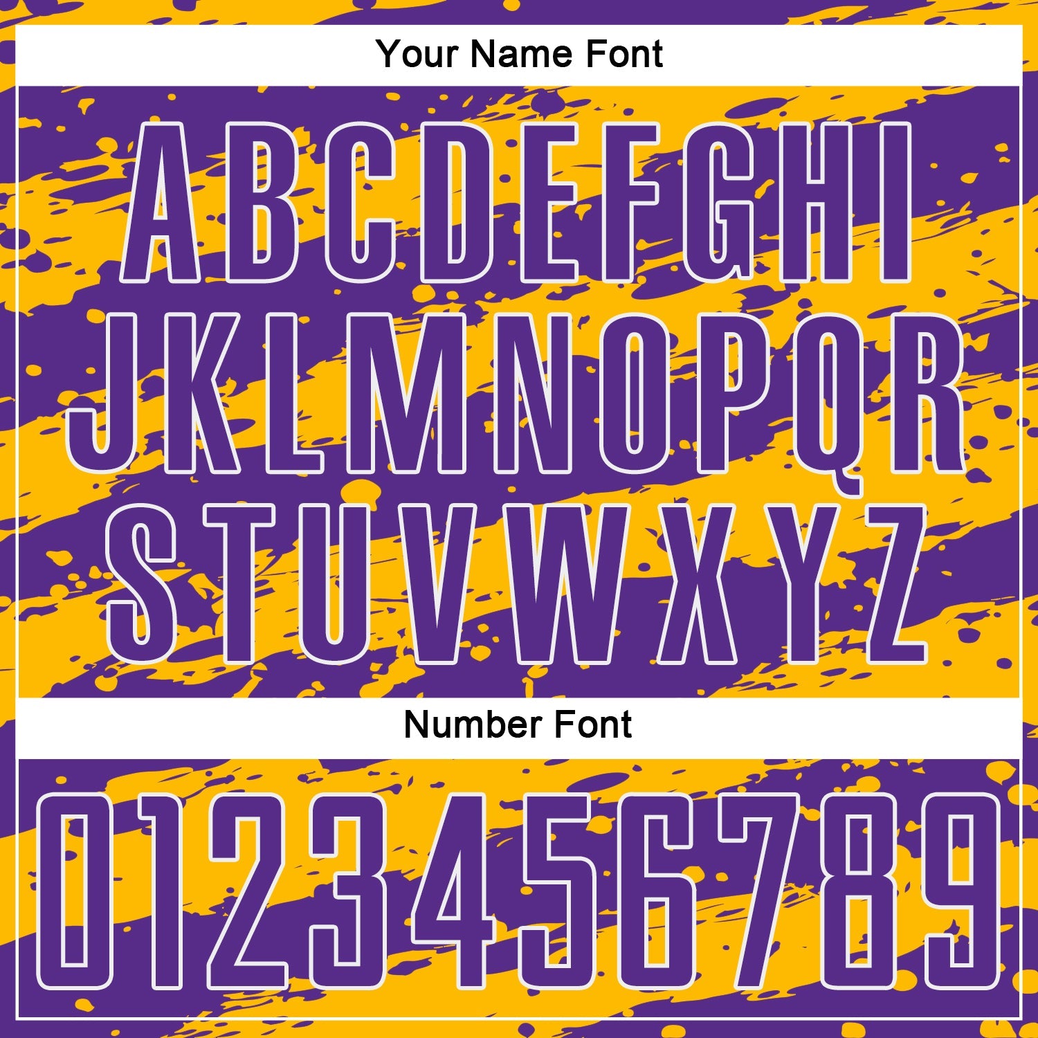 Custom Purple Gold-White Splash Sublimation Soccer Uniform Jersey view 6
