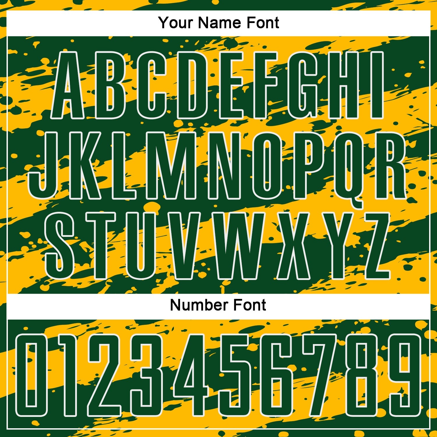 Custom Green Gold-White Splash Sublimation Soccer Uniform Jersey view 6