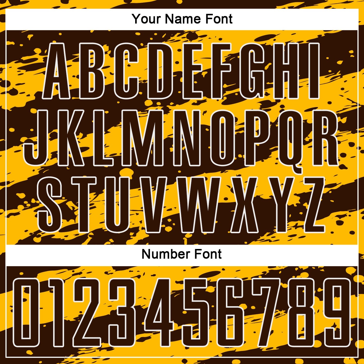 Custom Gold Brown-White Splash Sublimation Soccer Uniform Jersey view 6