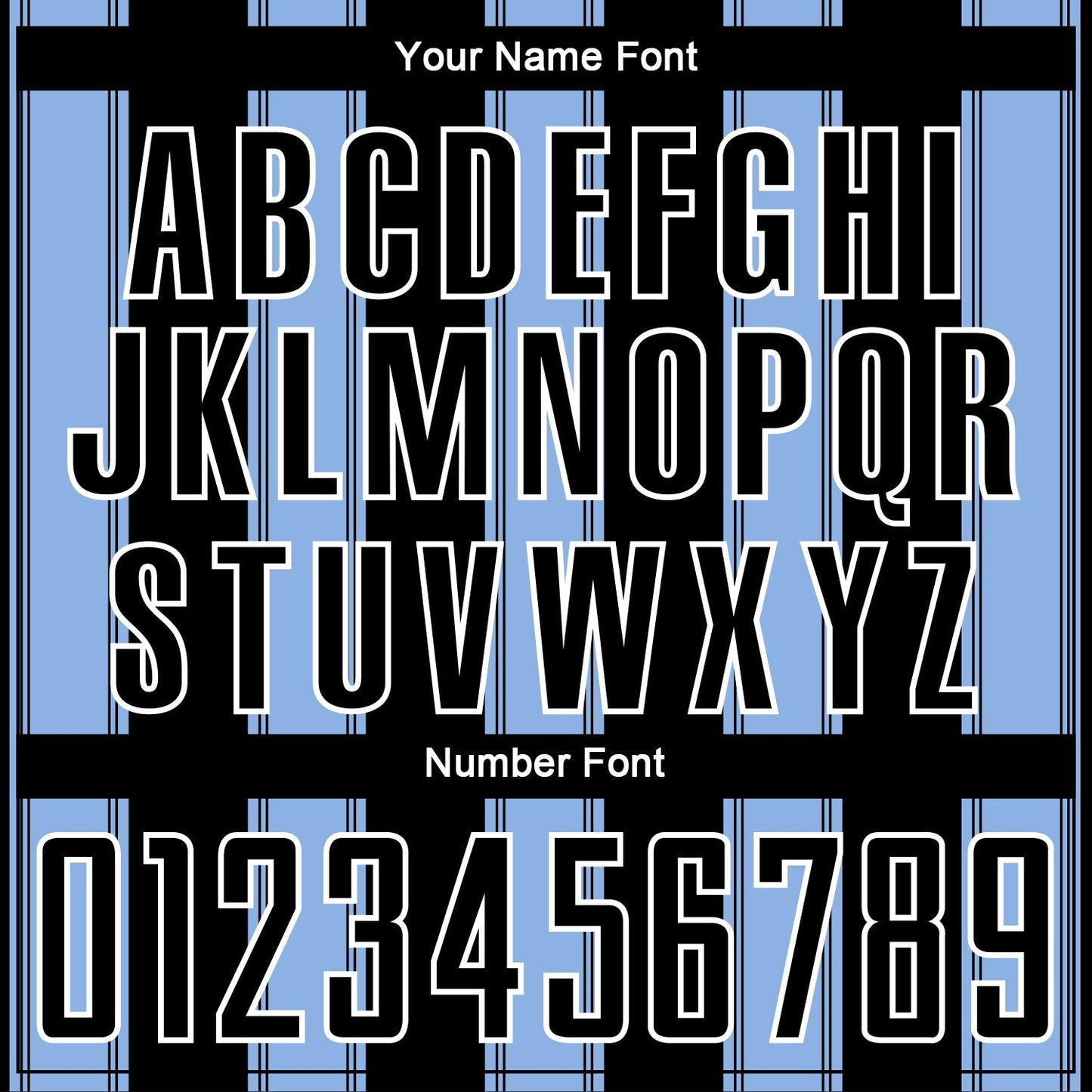 Custom Black Light Blue-White Line Sublimation Soccer Uniform Jersey view 6