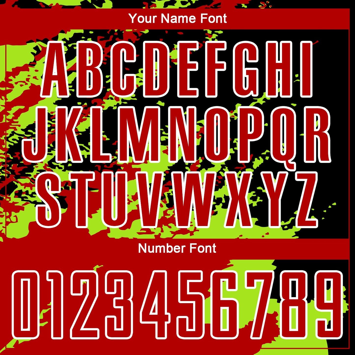 Custom Black Red-Neon Green Abstract Fragment Art Splash Sublimation Soccer Uniform Jersey view 6
