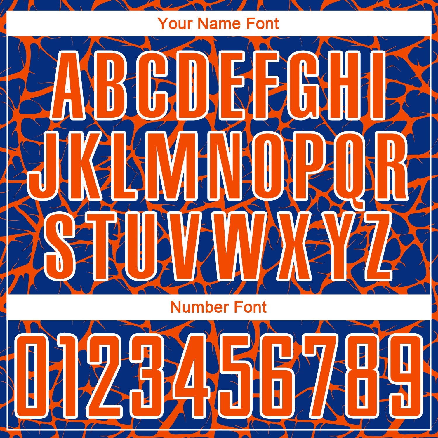 Custom Royal Orange-White Abstract Network Splash Sublimation Soccer Uniform Jersey view 6