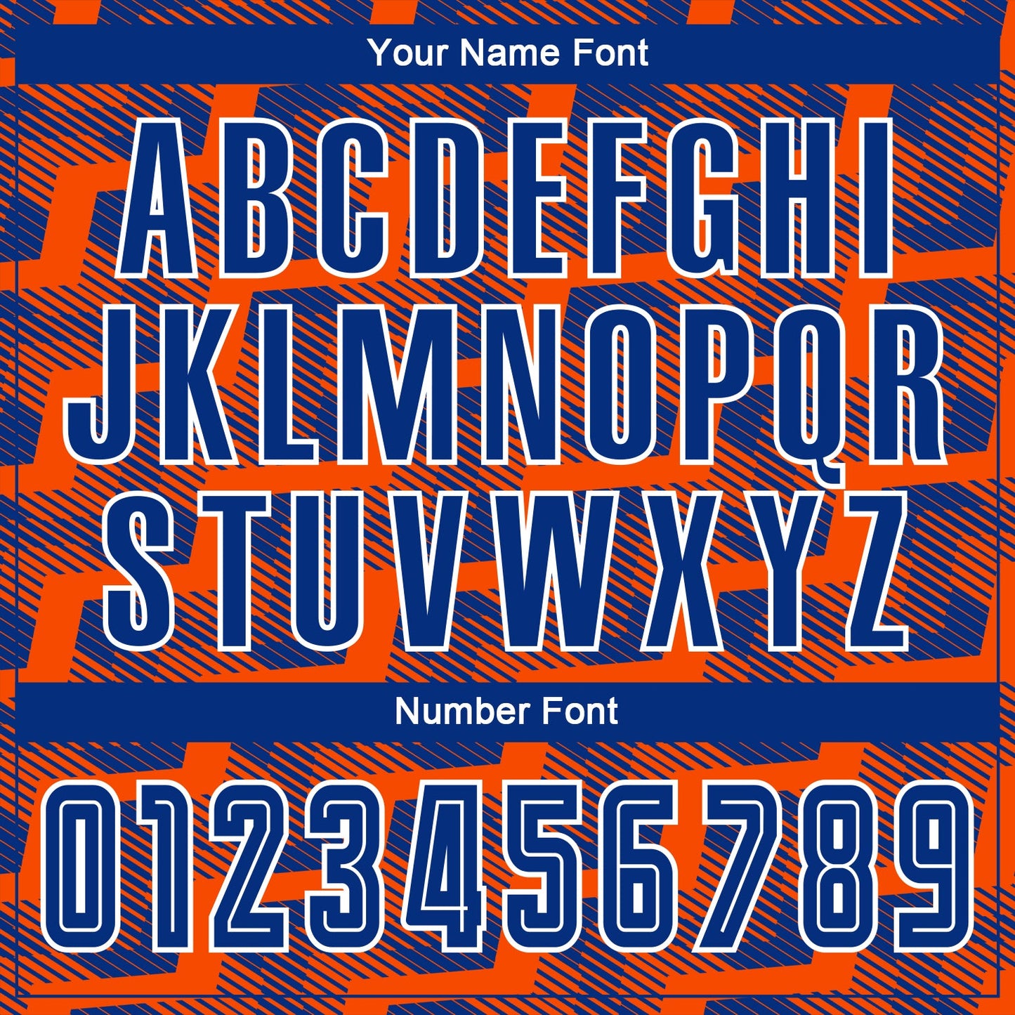 Custom Royal Orange-White Line Sublimation Soccer Uniform Jersey view 6