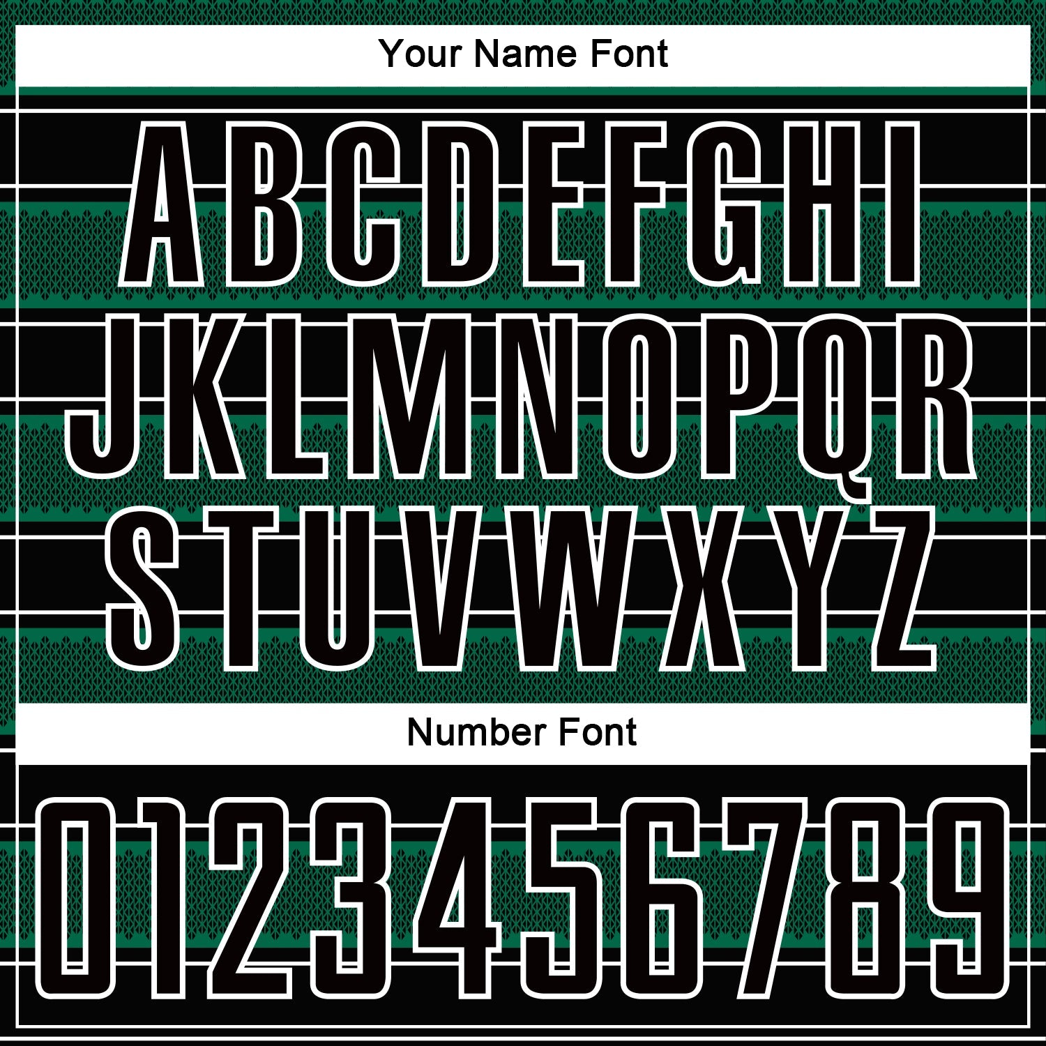 Custom Black Kelly Green-White Geometric Shapes And Line Sublimation Soccer Uniform Jersey view 6