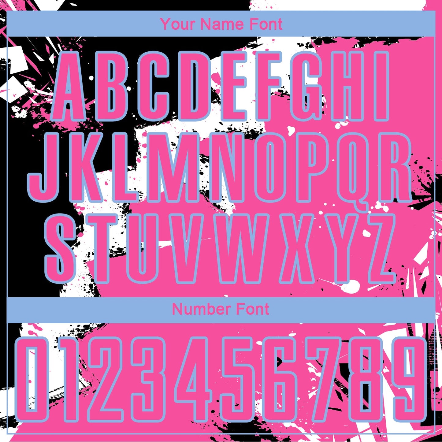 Custom Black Pink-Light Blue Spalsh Sublimation Soccer Uniform Jersey view 6