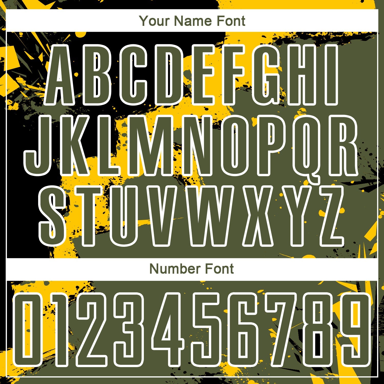 Custom Black Olive-Yellow Spalsh Sublimation Soccer Uniform Jersey view 6