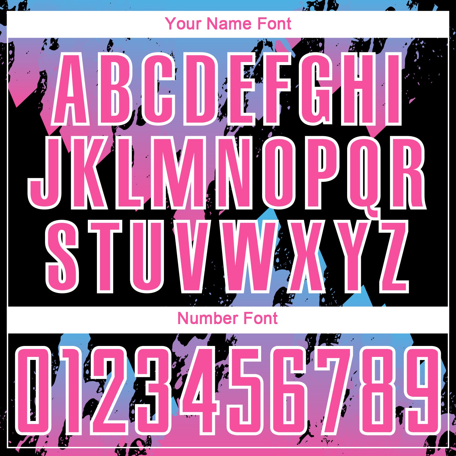 Custom Pink Sky Blue-Black Splash Sublimation Soccer Uniform Jersey view 6