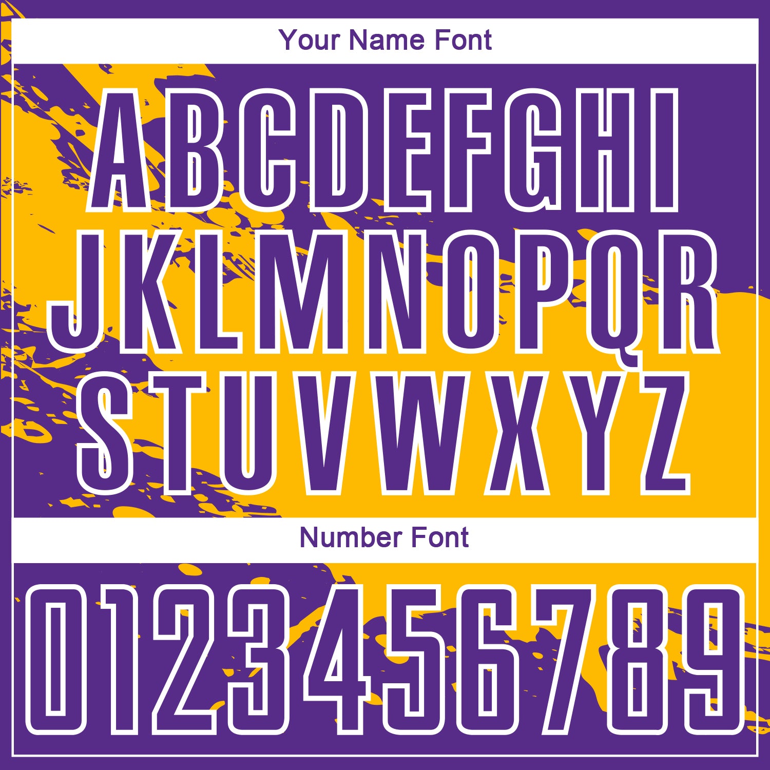 Custom Purple Gold-White Splash Sublimation Soccer Uniform Jersey view 6