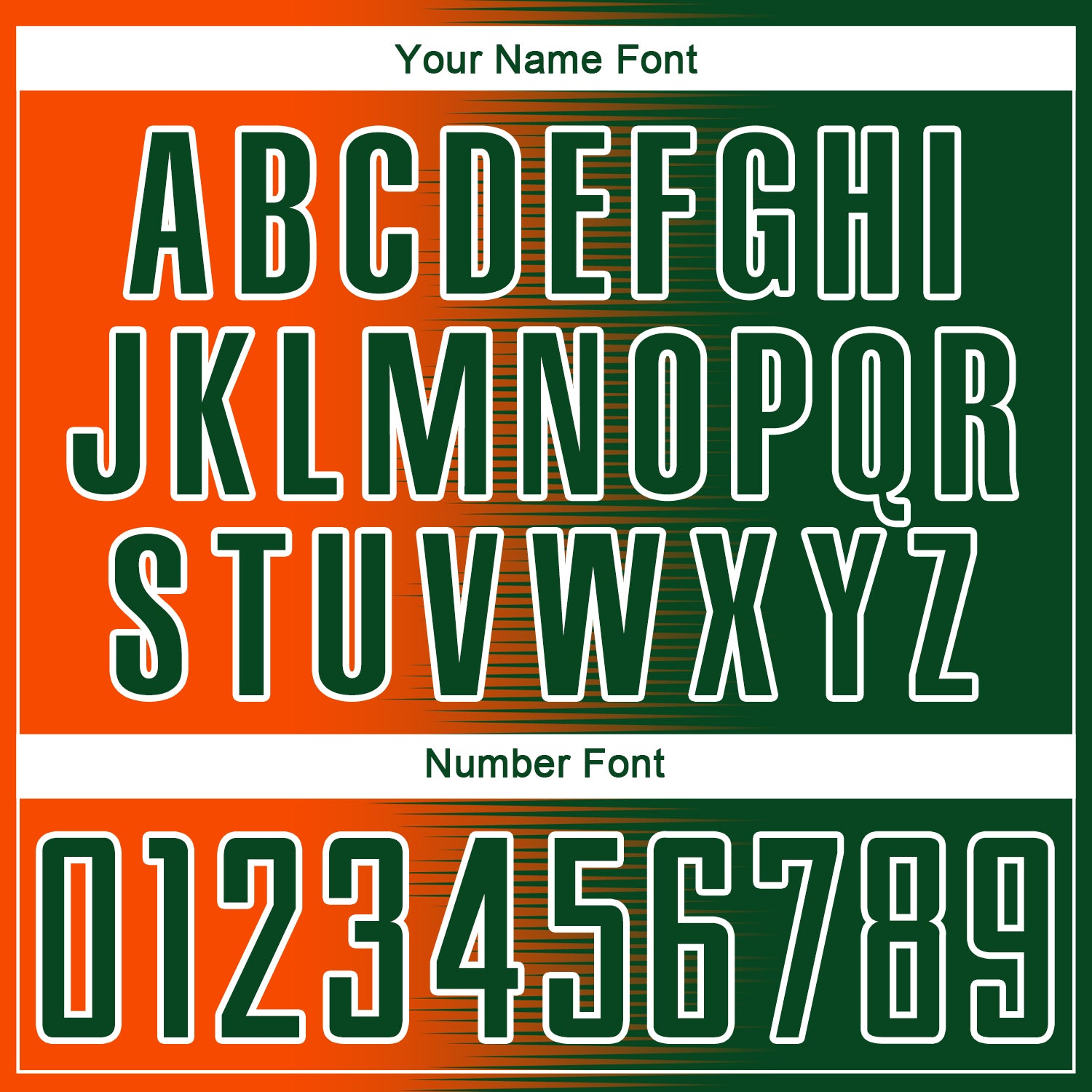 Custom Green Orange-White Gradient Line Sublimation Soccer Uniform Jersey view 6